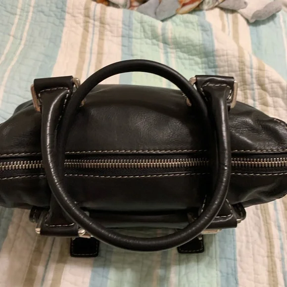 Michael Kors❤️🎁classic📌rare beautiful vintage📌Black Leather satchel - Picture 8 of 16